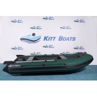 Лодка моторная килевая Kitt Boats 370 НДНД зелено-черный